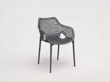 כסא מעוצב לגינה עם משענות ידיים דגם לינה LINA ARM CHAIR אפור כהה מבית גארדיני Gardini - עיצוב מודרני