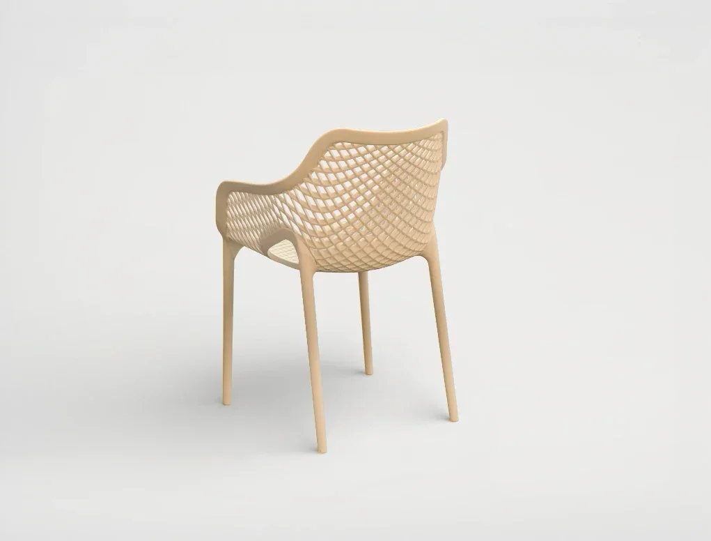 כסא מעוצב בז' דגם לינה LINA ARM CHAIR גארדיני Gardini - עיצוב מודרני ועמיד לגינה