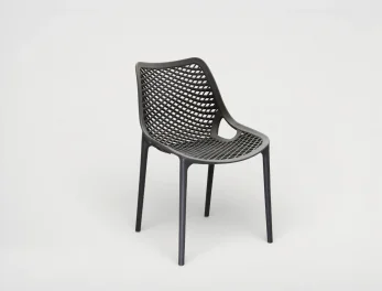 כסא מעוצב אפור כהה ללא משענות ידיים דגם לינה LINA CHAIR גארדיני Gardini - עיצוב Mesh מודרני ועמיד