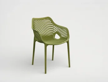 כסא מעוצב ירוק בהיר עם משענות ידיים דגם לינה LINA ARM CHAIR גארדיני Gardini - עיצוב מודרני ועמיד לגי