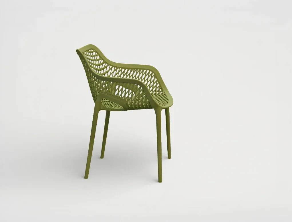 כסא מעוצב ירוק בהיר עם משענות ידיים דגם לינה LINA ARM CHAIR גארדיני Gardini - עיצוב מודרני ועמיד לגי