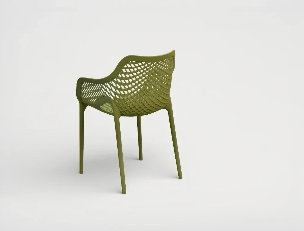כסא מעוצב ירוק בהיר עם משענות ידיים דגם לינה LINA ARM CHAIR גארדיני Gardini - עיצוב מודרני ועמיד לגי