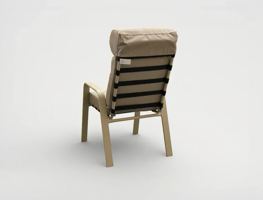 כסא אלומיניום מרופד בז' דגם פיין FINE CHAIR גארדיני Gardini - עיצוב מודרני עם משענת ראש