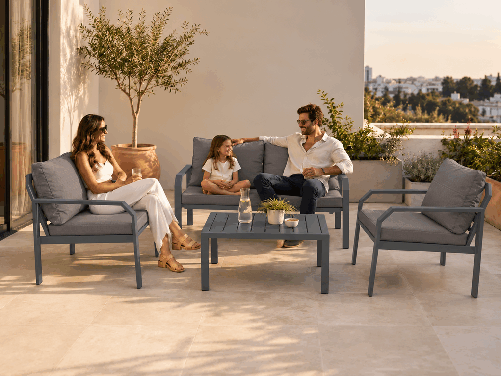 שלדת אלומיניום בצבע גרפיטו דגם אריה - עמידות מלאה לחלודה ותנאי חוץ