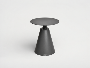 שולחן צד מעוגל ומעוצב אפור כהה דגם COFFEE TABLE גארדיני Gardini - עיצוב מודרני עמיד