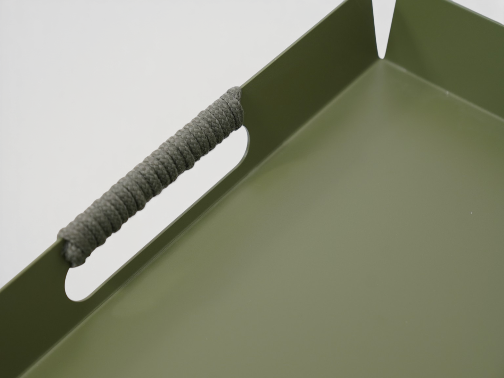 מגש אלומיניום להגשה לופ ירוק בהיר 60x35 ס"מ גארדיני